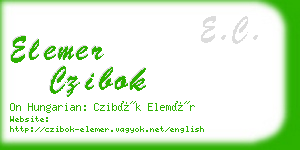 elemer czibok business card